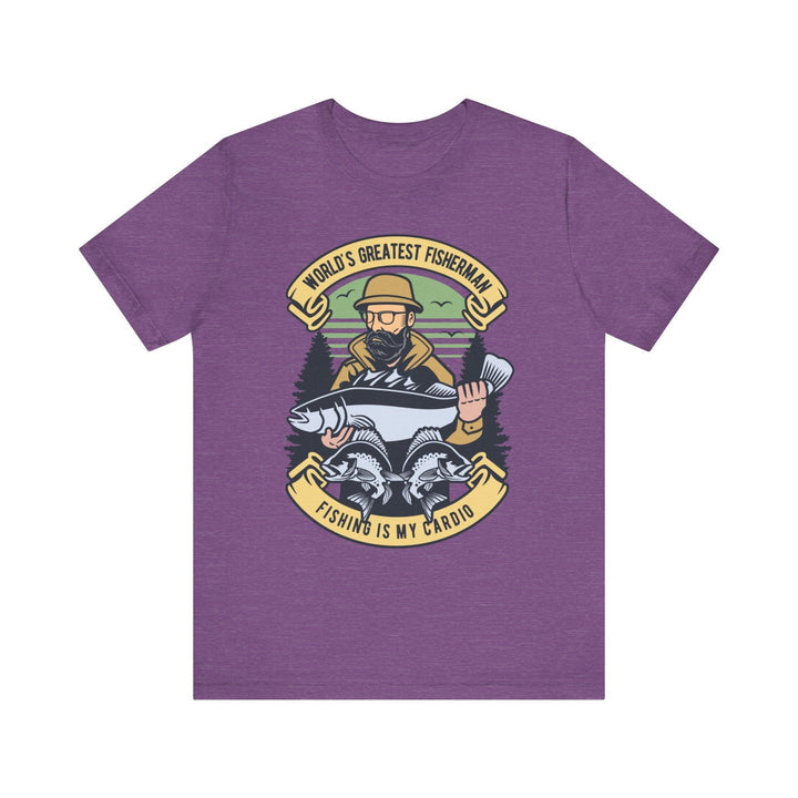 Fishing World's Greatest Fisherman T Shirt | Heather Team Purple