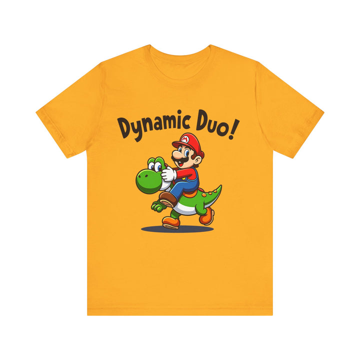 Mario Dynamic Duo T Shirt | Gold Twill Tees