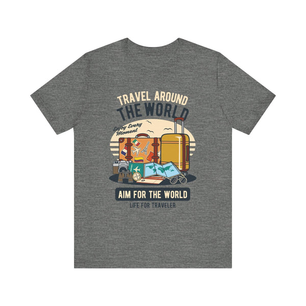 90s World Explorer T Shirt | Deep Heather