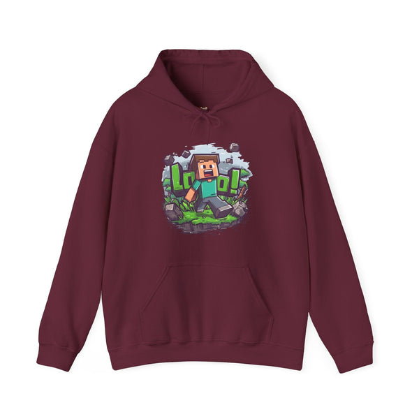 Minecraft Pixel Adventure Hoodie | Maroon