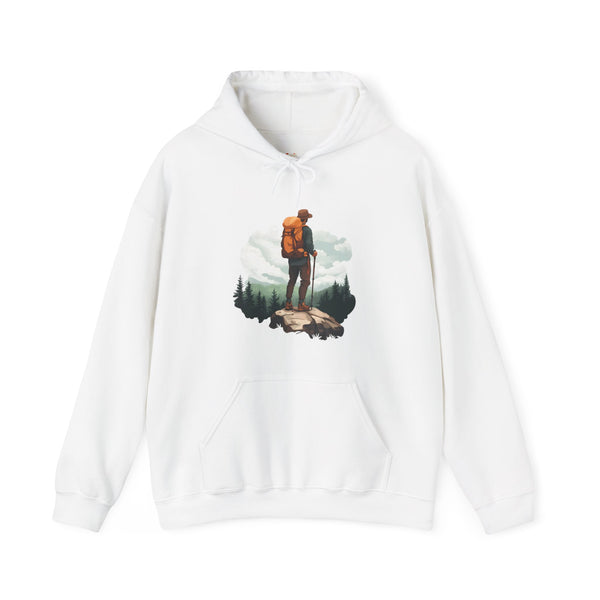 Hiking Wilderness Wanderer Hoodie | White