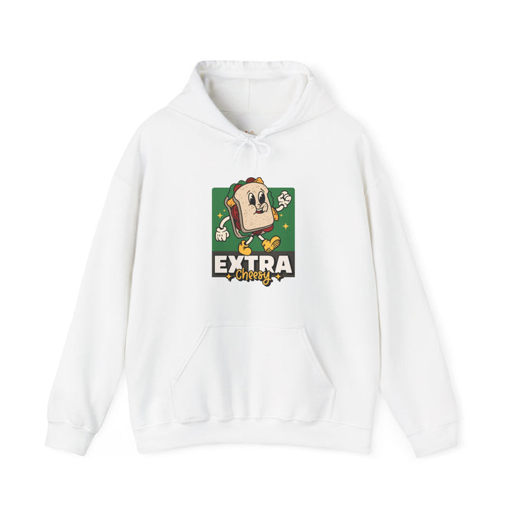 Retro Extra Cheesy Hoodie | White