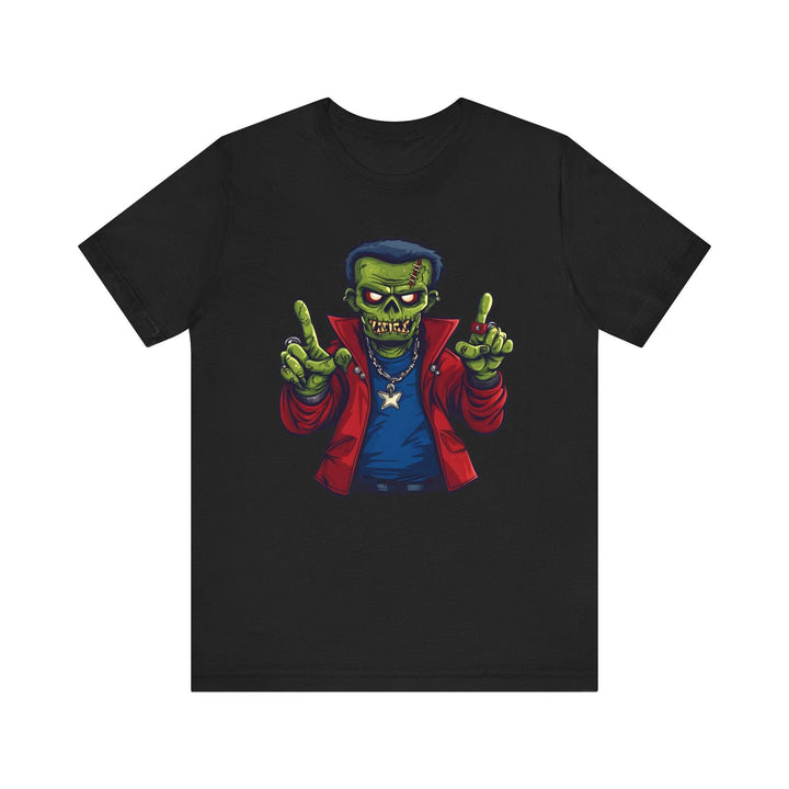 Rapper Rockin' Frankenstein T Shirt | Black