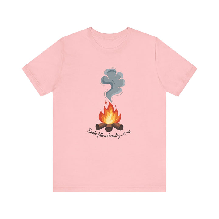 Summer Camp Smoke Follows Beauty Or Me T Shirt | Pink