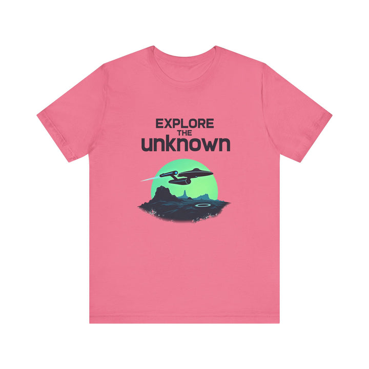 Star Trek Explore The Unknown T Shirt | Charity Pink Twill Tees