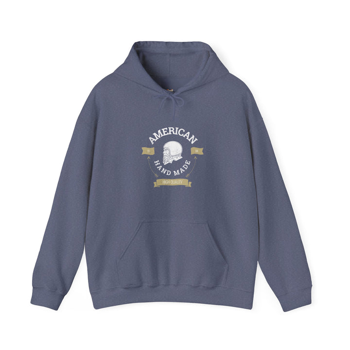 90s American Hand Made Hoodie | Heather Navy