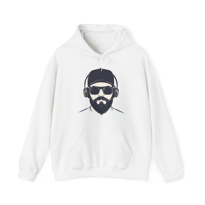 Rapper Bearded Beats Hoodie | White