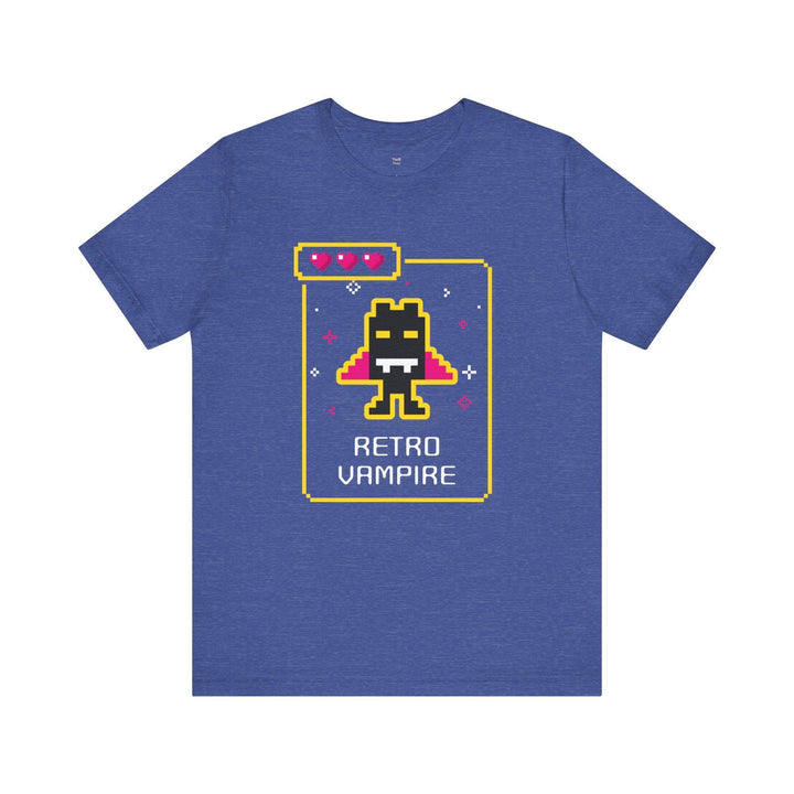 Retro Gaming Vampire T Shirt | Heather True Royal