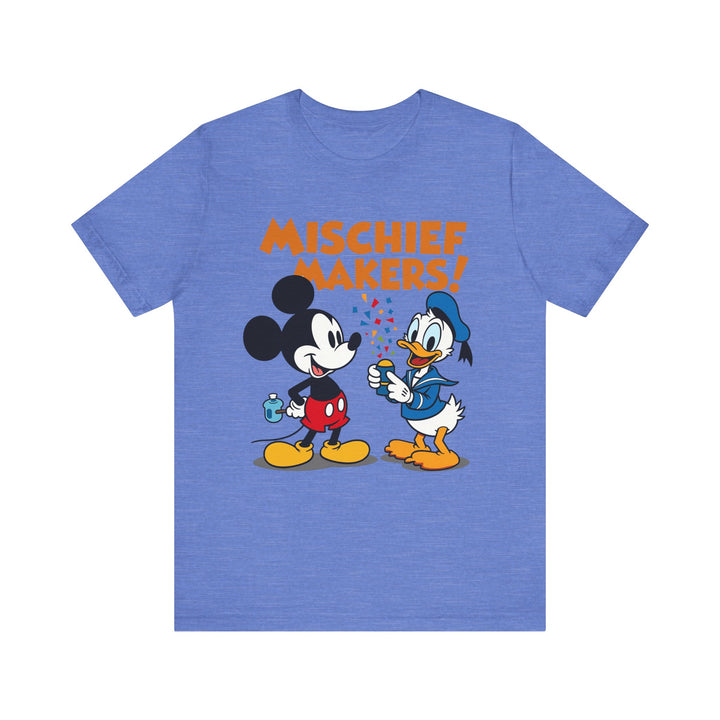 Disney Mischief Makers T Shirt | Heather Columbia Blue