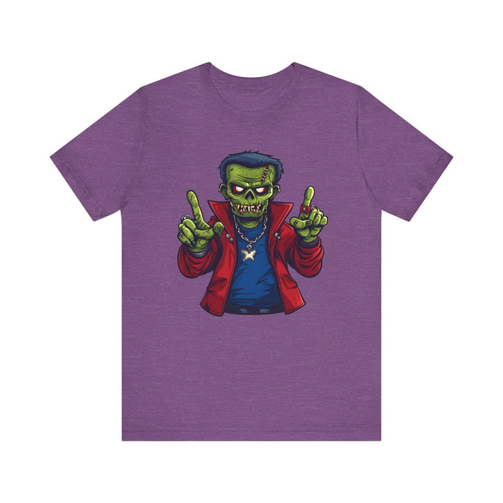 Rapper Rockin' Frankenstein T Shirt | Heather Team Purple