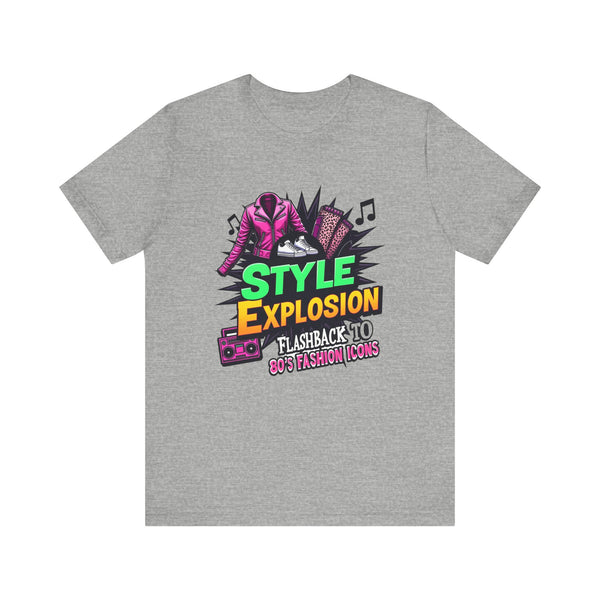 80s Retro Fashion Icons T Shirt | Athletic Heather