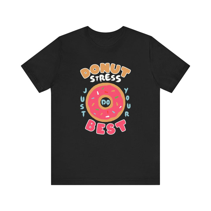 Retro Donut Stress T Shirt | Black