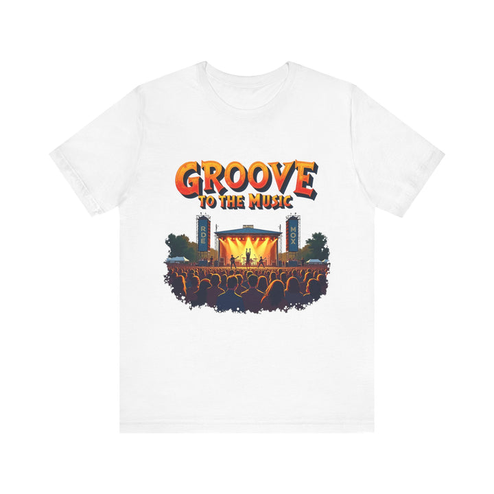 Retro Groove to the Music T Shirt | White