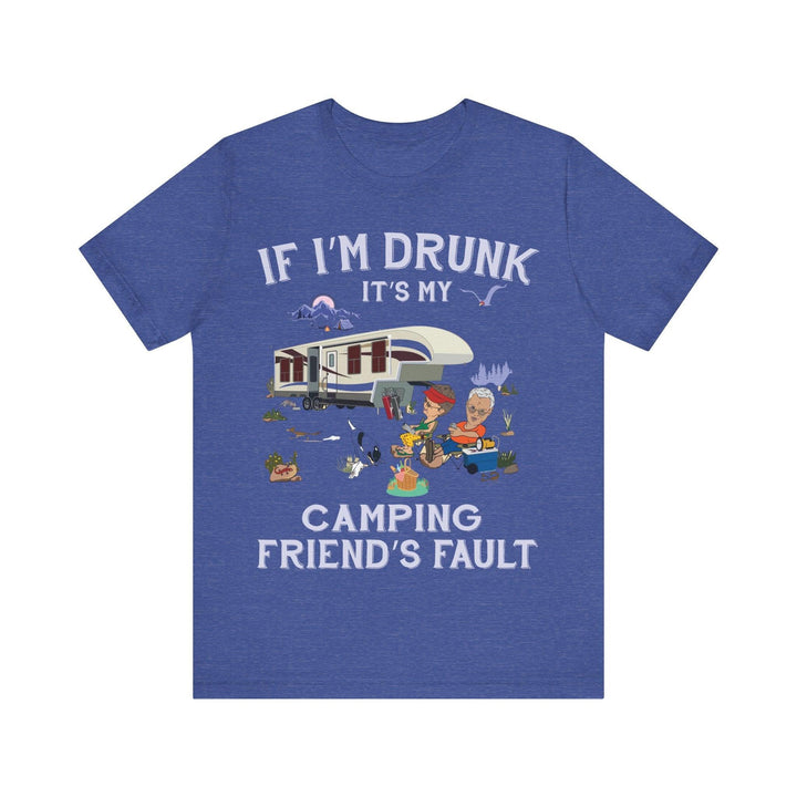 Summer Camp Drunk Camping Buddy T Shirt | Heather True Royal