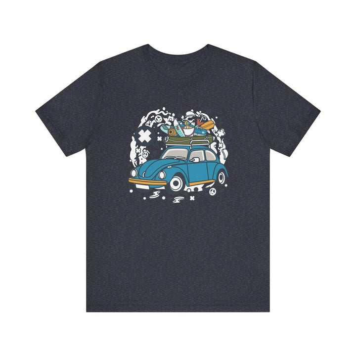 Fishing Road Trip T Shirt | Heather Navy