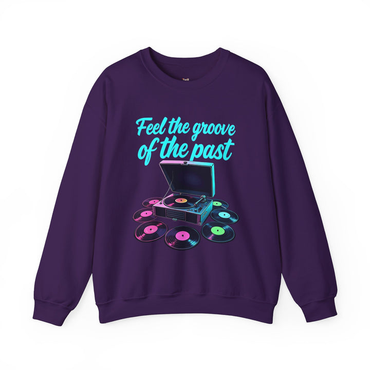 Retro Feel The Groove Of The Past Sweatshirt | Purple