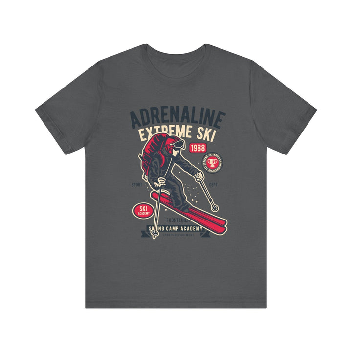 90s Adrenaline Ski Academy T Shirt | Asphalt