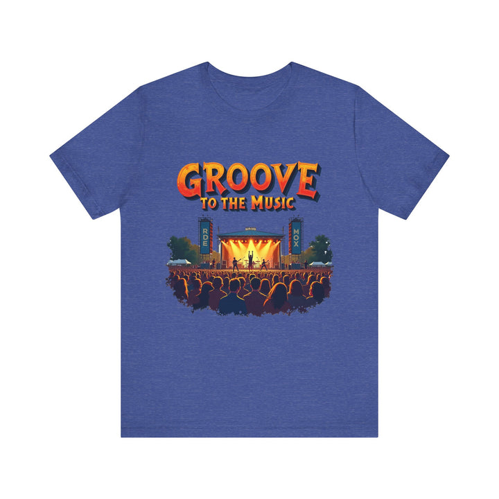 Retro Groove to the Music T Shirt | Heather True Royal