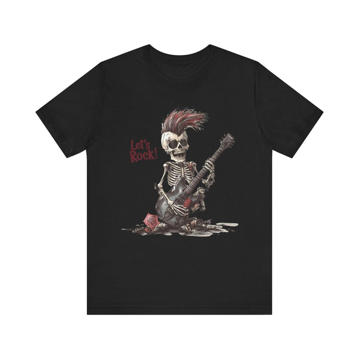 Rock Punk Skeleton Rocker T Shirt | Black