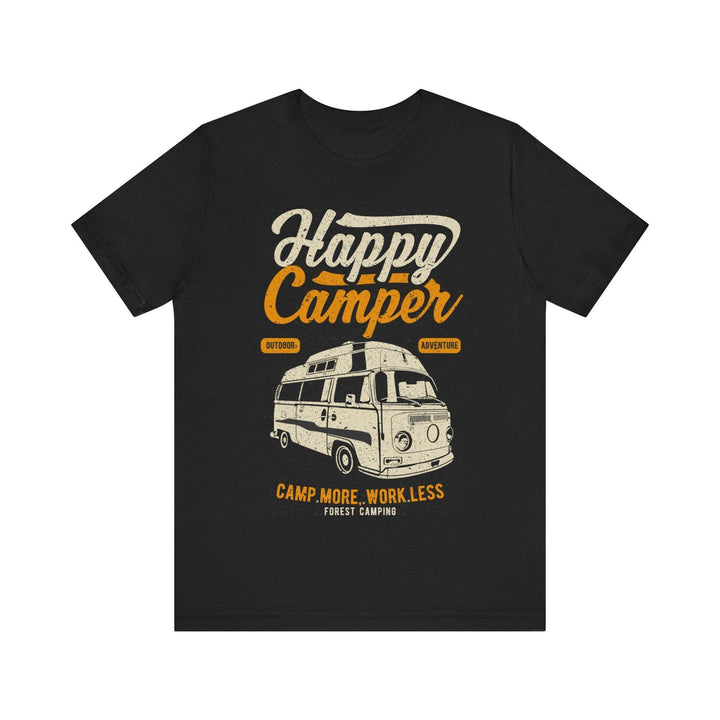 Summer Camp Happy Camper Adventure T Shirt | Black