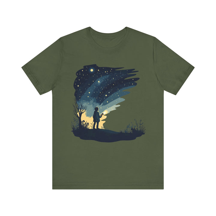 Summer Camp Stargazing Explorer T Shirt | Military Green Twill Tees