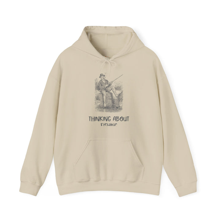 Fishing Thinking Hoodie | Sand