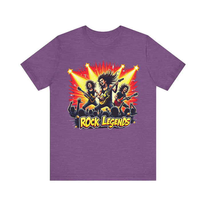 80s Rock Legends Live T Shirt | Heather Team Purple