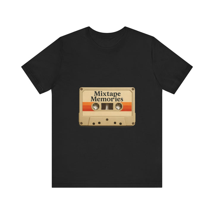Classic Retro Cassette Mixtape Music T-Shirt | Black Twill Tees