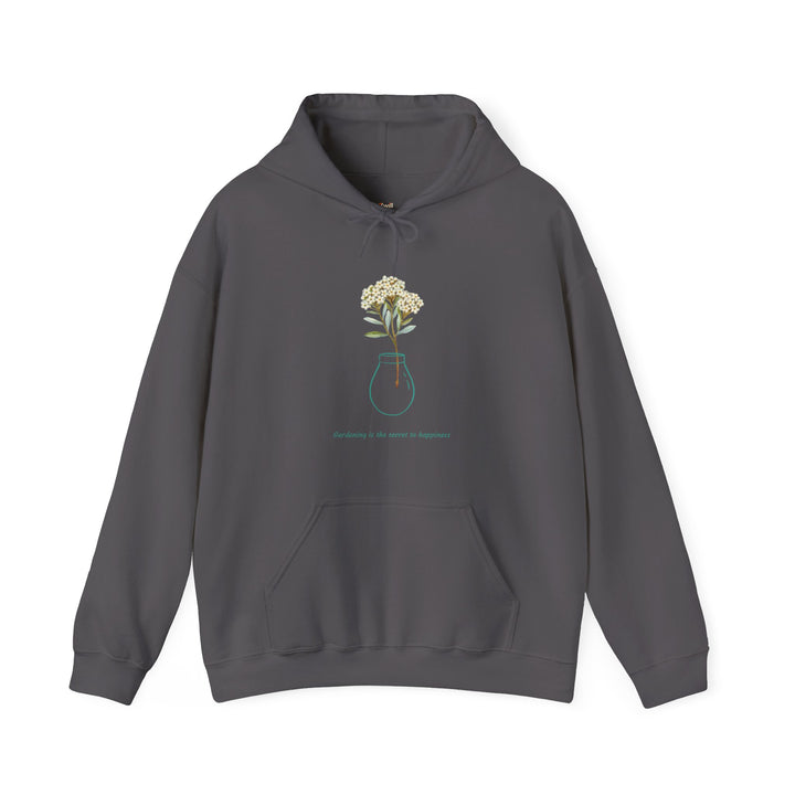 Flower Gardening Happiness Hoodie | Charcoal