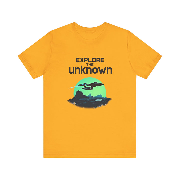 Star Trek Explore The Unknown T Shirt | Gold Twill Tees