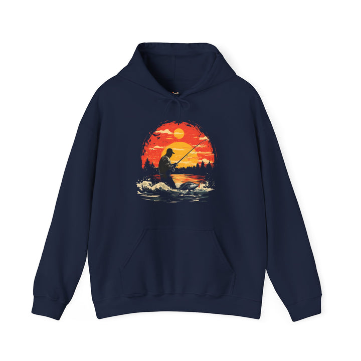 Fishing Sunset Catch Hoodie | Navy