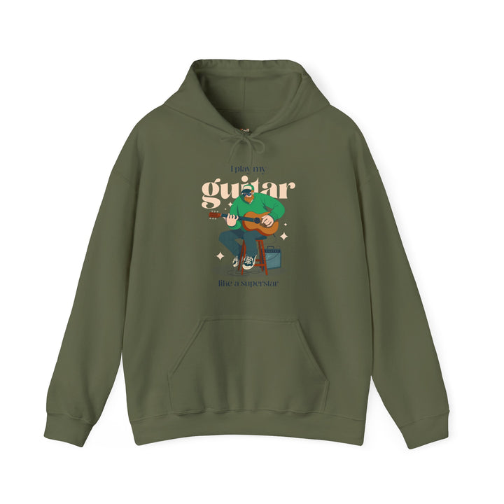 Band Guitar Superstar Hoodie | Military Green