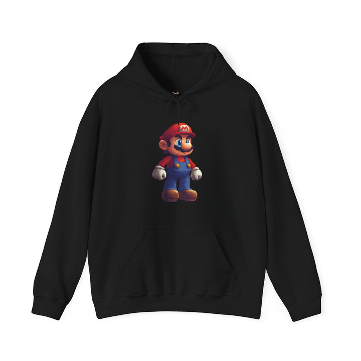 Mario Pixel Plumber Hero Hoodies | Black Twill Tees