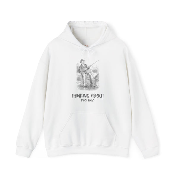 Fishing Thinking Hoodie | White