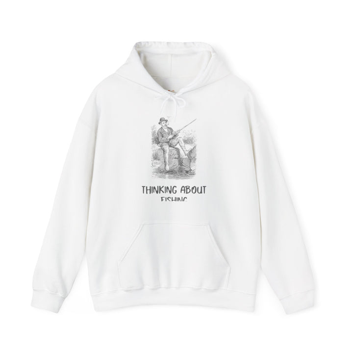 Fishing Thinking Hoodie | White