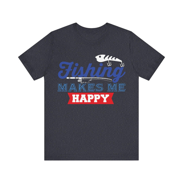 Fishing Happiness T Shirt | Heather Navy