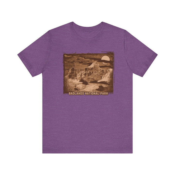 80s Badlands National Park T Shirt | Heather Team Purple