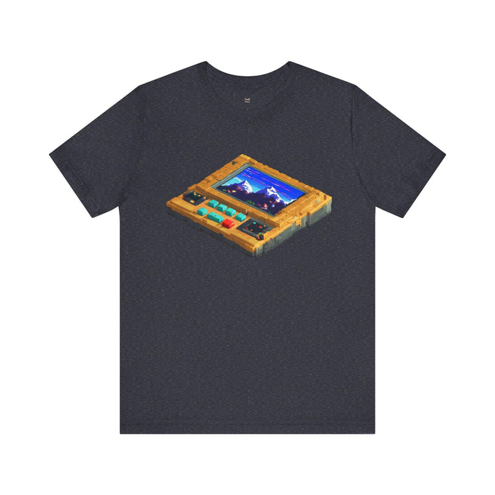 Retro Gaming Pixel Journey T Shirt | Heather Navy