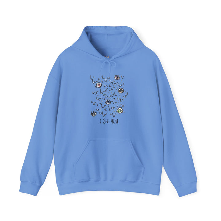 Disney Spooky Eyes Vibe Hoodie | Carolina Blue Twill Tees