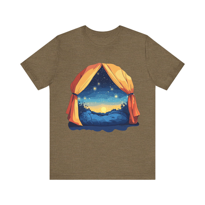 Summer Camp Starry Night T Shirt | Heather Olive Twill Tees