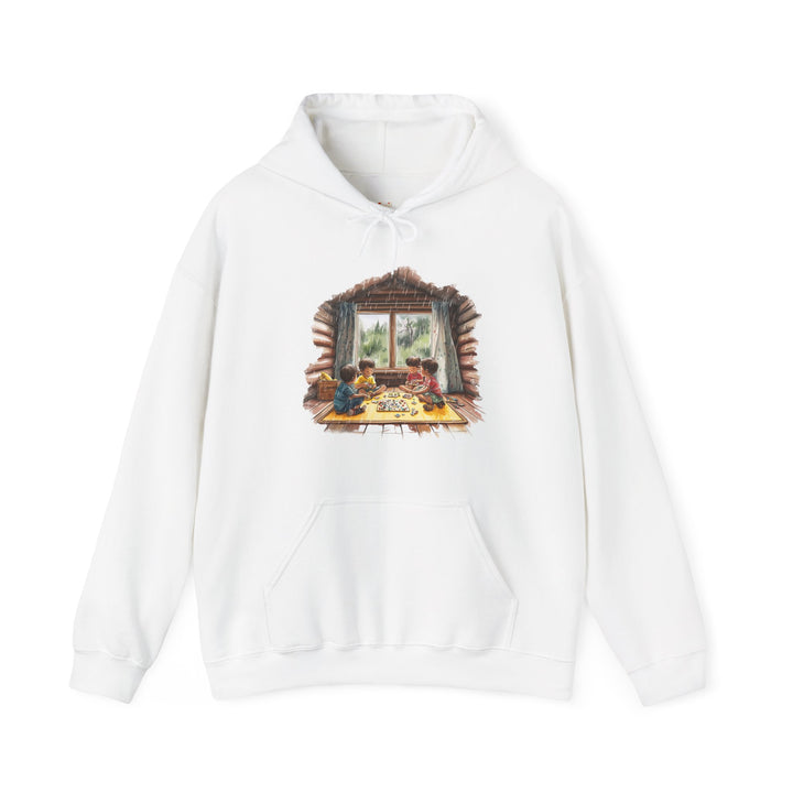 Summer Camp Rainy Day Cabin Hoodie | White Twill Tees