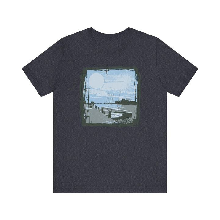 80s Serene Marina T Shirt | Heather Navy