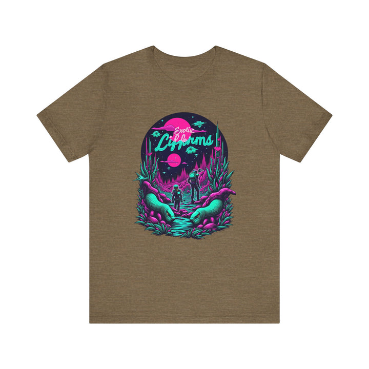 Star Trek Exotic Lifeforms T Shirt | Heather Olive Twill Tees