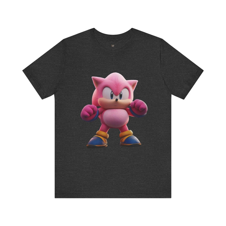 Sonic Pink Power Punch T Shirt | Dark Grey Heather