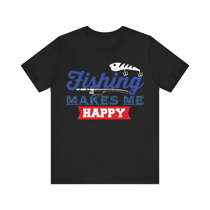 Fishing Happiness T Shirt | Black