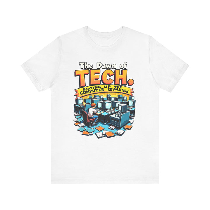 80s Computer Geek Startup T Shirt | White