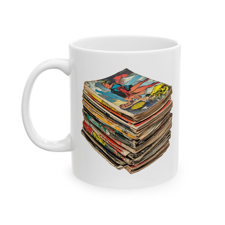 Retro Vintage Comics Stack Mug | 11oz