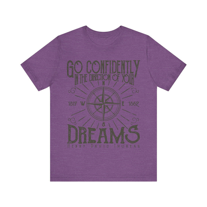 90s Dream Compass T Shirt | Heather Team Purple