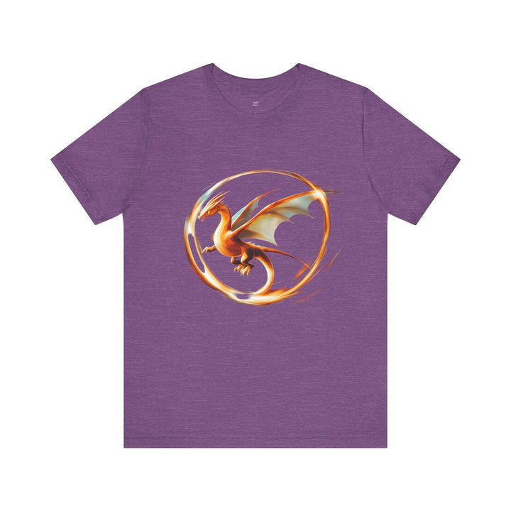 Pokemon Flame Serpent Dragon T Shirt | Heather Team Purple