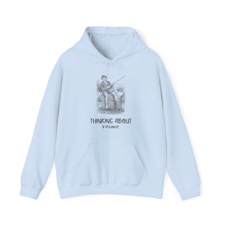 Fishing Thinking Hoodie | Light Blue